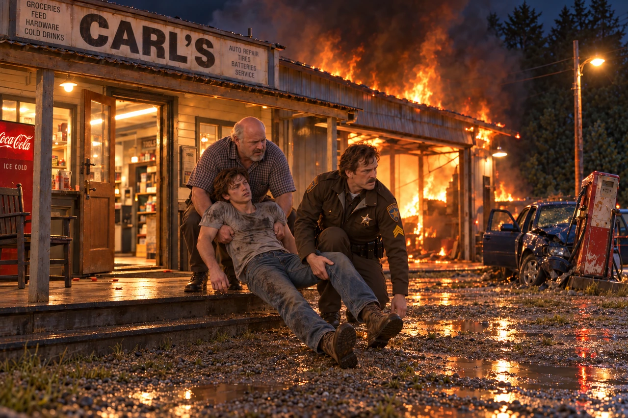 Scene from “Out of the Fire” in Chapter 8 of The Weight of a Second.